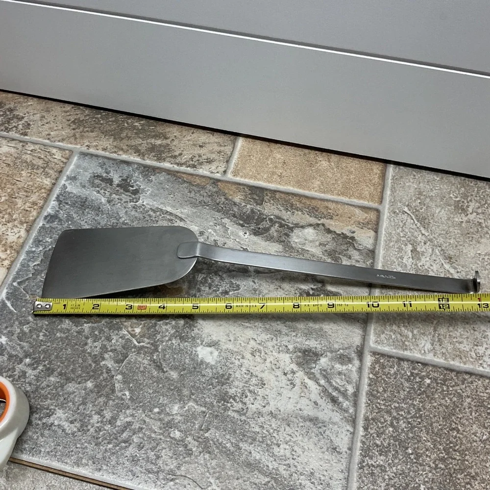 Gero Zilmeta Stainless Steel Spatula Made in Holland Vintage Hooked Handle 12.5